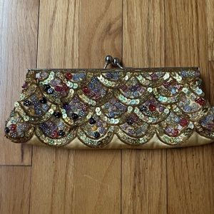 Beaded evening clutch